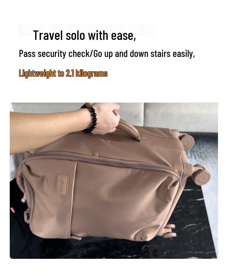 20-inch Ultralight Waterproof Oxford Suitcase with Universal Wheels (2.1KG), Expandable To 24-inch