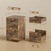 Three Drawer Wood-Effect Filing Cabinet - Rustic Brown