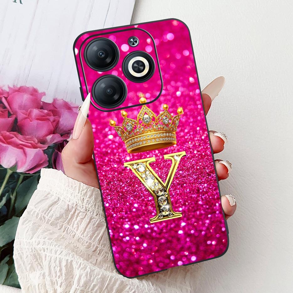 For Infinix Smart 8 Case X6525 Luxury Letters Cover Shockproof Soft TPU Phone Case For Infinix Smart 8 Pro Smart8 HD Shell Coque