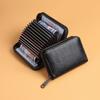 Fashion PU Leather Card Holder 18 Card Slots Multiple Pockets Coin Purse Ultra Thin Driver License Holder Men Women