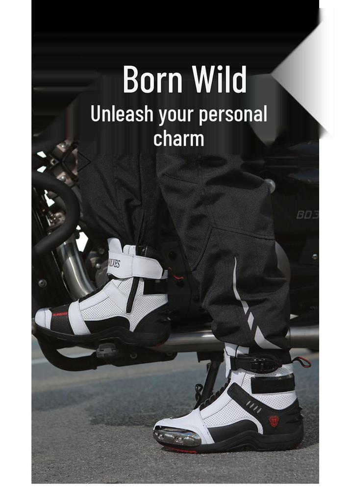 Stivali da Moto da Corsa a Nove Nuclei: Scarpe da equitazione antiscivolo da uomo e da donna per touring e fuoristrada.