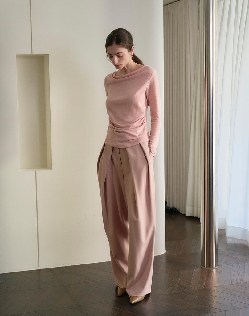 GIEMAR Wide Slacks Pink Wide Slacks Pink