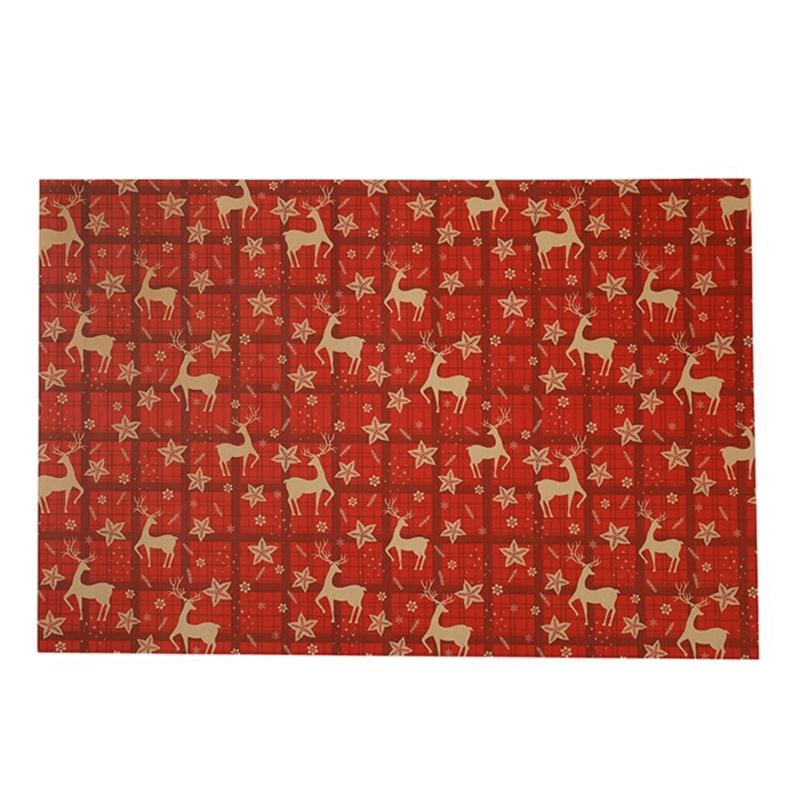 Christmas Themed Wrapping Paper Set 5 Pack 50x74cm Thick Recyclable Materials Assorted Seasonal Artwork