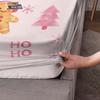 3Pcs Pink Christmas Gingerbread Printed Coreless Bed Sheet Set Multiple Sizes Comfortable Bed Covers Bedding Holiday Decorations