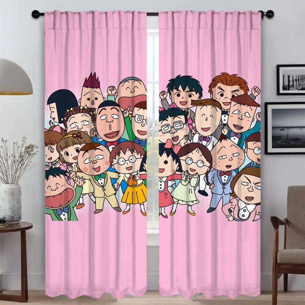 Chi-bi Marukos Window Curtain for Room 2 Panel Modern Living Room Curtains Halloween Decoration Tulle for Bedroom Shades Kitchen
