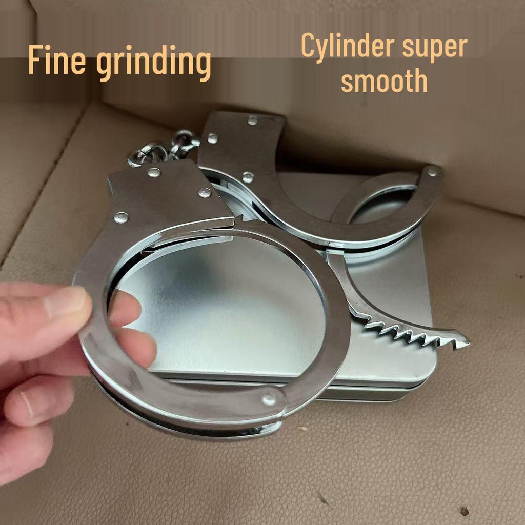 Stainless Steel Escape Room Handcuffs and Leg Cuffs for Couples