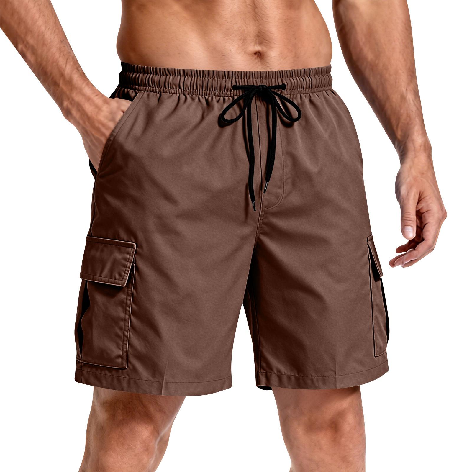 

Men s Multi-pocket Work Pants Straight-leg Pants With Loose Fit And Five Pockets XXL кавовий