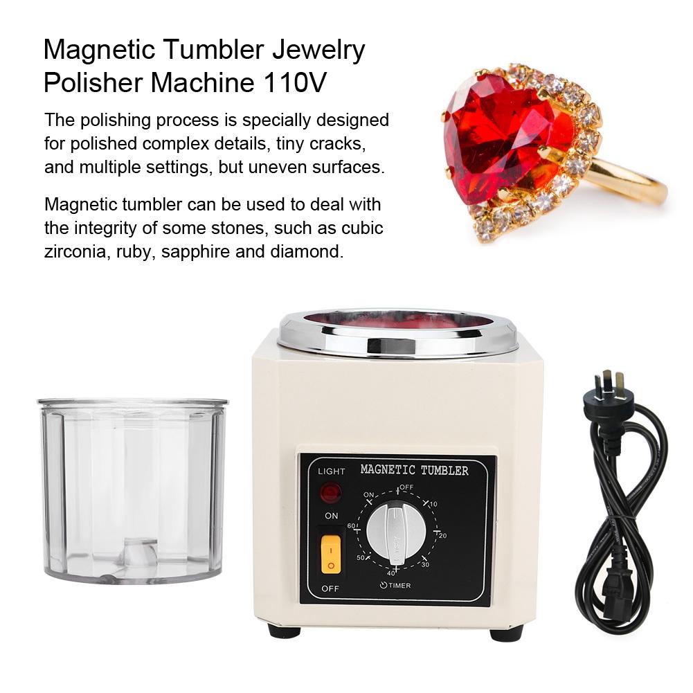 Magnetic Tumbler Jewelry Polisher Finisher Machine Professional Polishing Tool