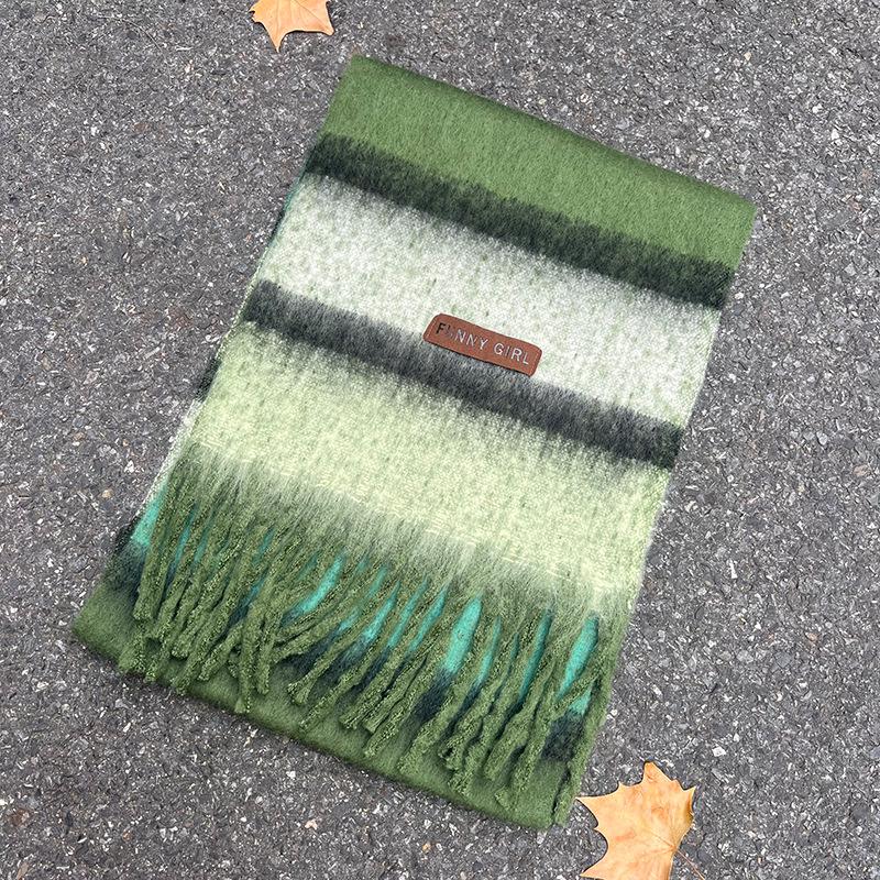 Mohair-Schal Koreanischer Stil Herbst und Winter karierter Schal Imitation Kaschmir warmer Schal Paar vielseitiger Schal