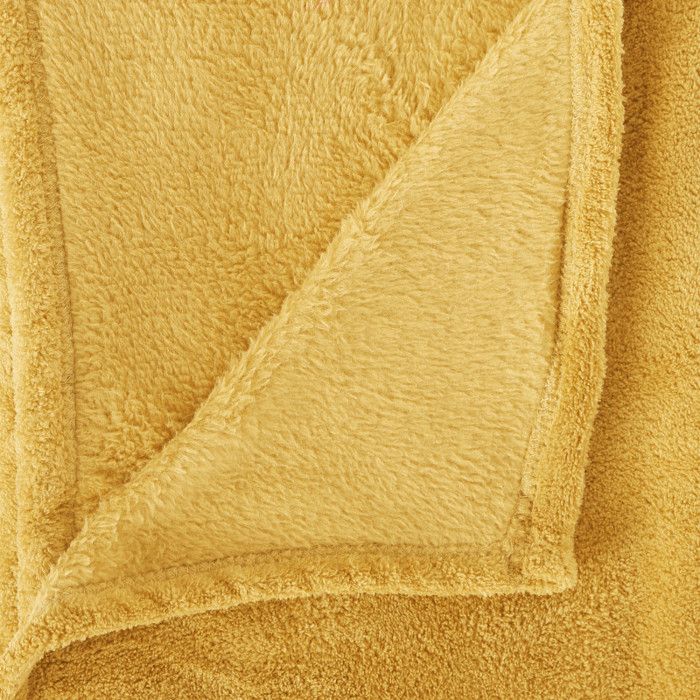 Couverture microfibre 180 x 230 cm Atmosphera - Ocre