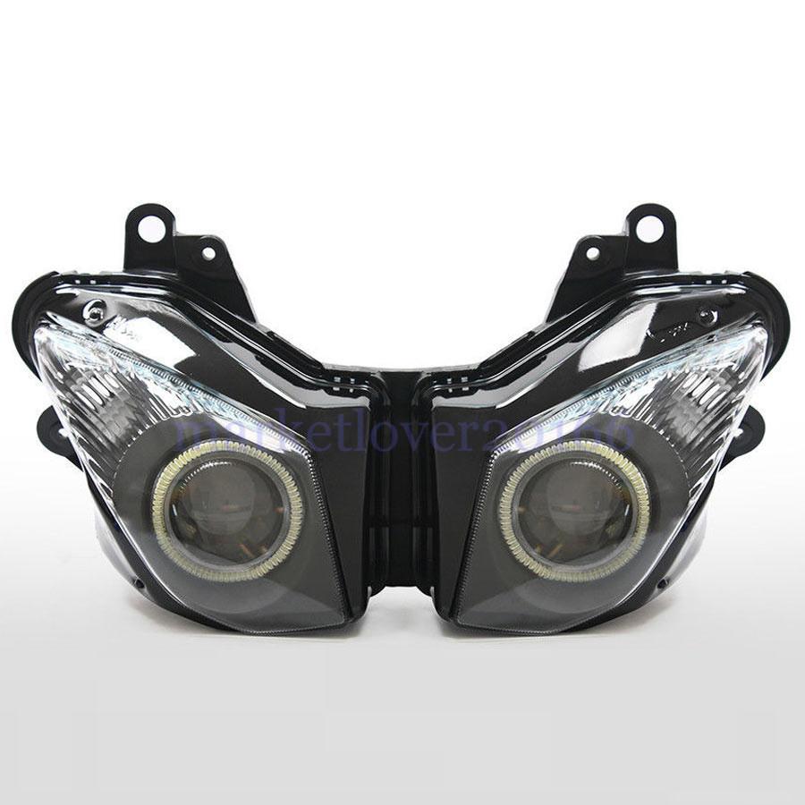 Motorcycle Headlamp Custom Modified Head Light HID Projector Headlight Assembly LED Angel Eyes For Kawasaki Ninja ZX6R 2009-2012