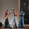 Xianci Retro Band Figure Ornament for Home and Living Room Decor, Perfect for Wine Cabinet, Bookcase, or Electronic Organ Display.