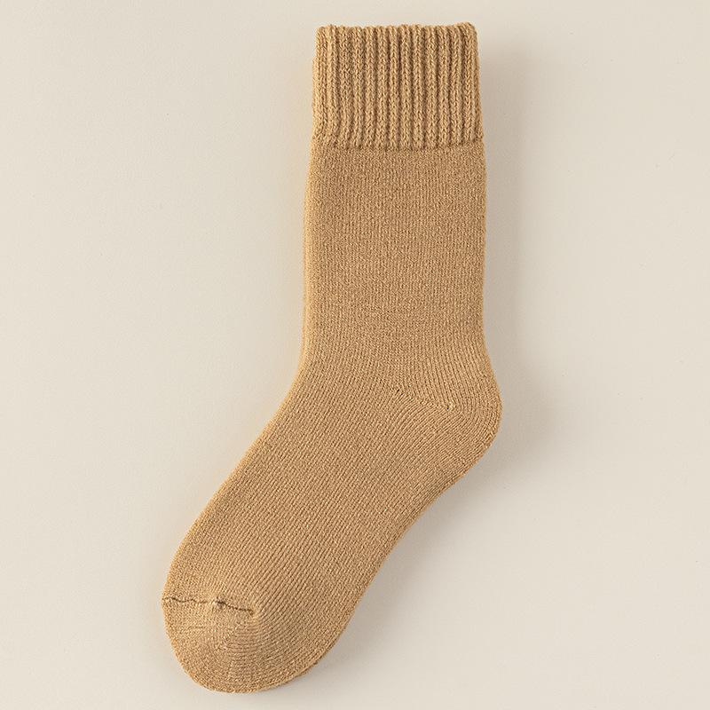 Extra-thick Men's Winter Warm Fleece, Thickened Cold-resistant Fleece Mid-calf Socks for Autumn and Winter, Long Sleeping Socks