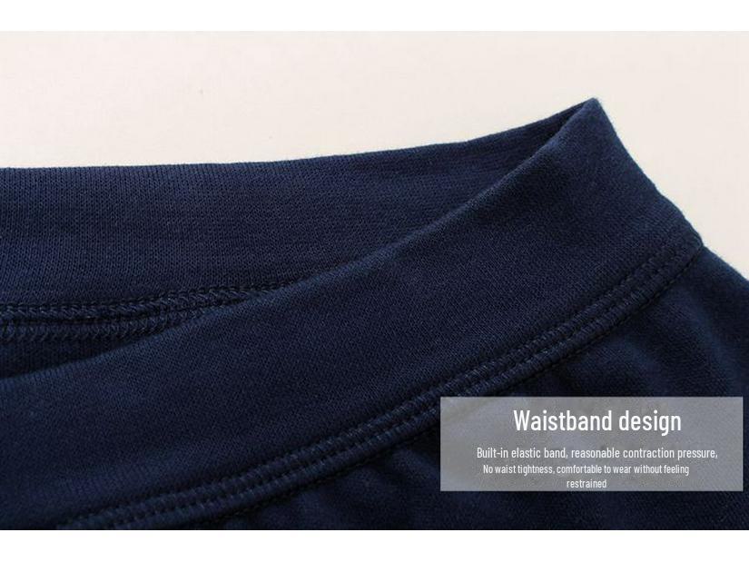 Set de haine de toamnă pentru bărbați: Pulover și Pantaloni din Bumbac Ușor - Articole Termice pentru Vârsta Mijlocie și Persoane Vârstnice