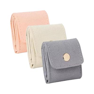 Pack Of 3 Miniature Jewelry Organizers Pouches Waterproof PU Leather Case For Rings Earrings Travel Storage