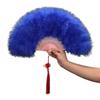 Chinese Handheld Feather Fan Colorful Show Dance Fan Art Fans Cosplay Props Fan  Home Decoration