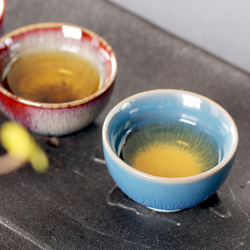 75ml Japanese Style Kiln Change Ceramic Teacup Household Kung Fu Retro Water Cup Creative Teaware Wine Drinkware Cup New