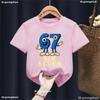 Kids 67 Themed Colorful Print TShirt Soft Cotton Fabric Breathable and Comfortable Ideal for Toddlers and Childrendf0313