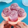 Food-Grade Silicone Rose Heart Ice Cube Mold for Whiskey