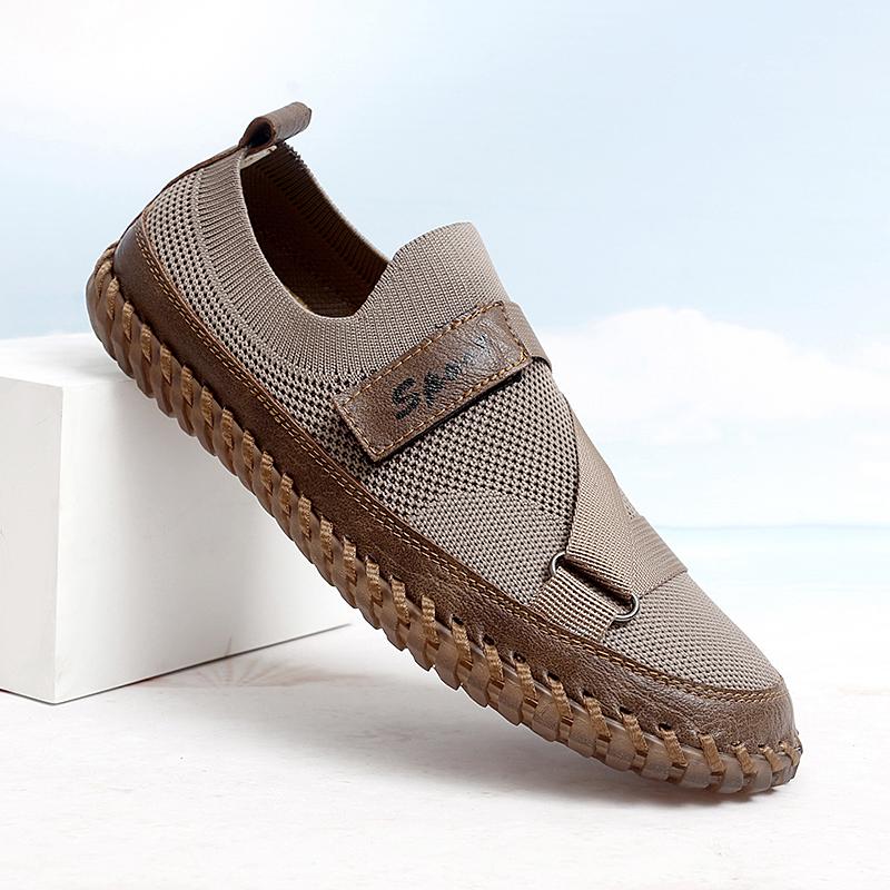 Fashion 2025 Men's Breathable Mesh Loafers Casual Slip-On Shoes Lightweight Walking Shoes Comfortable Male Flats Summer Loafers for Men