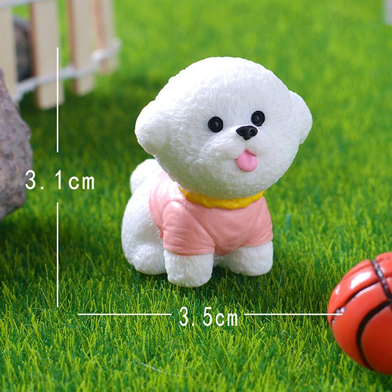 12Pcs Miniature Dog Figurines Miniature Terrarium Crafts Realistic Animals Dogs For Diy Micro Landscape Fairy Garden Accessories