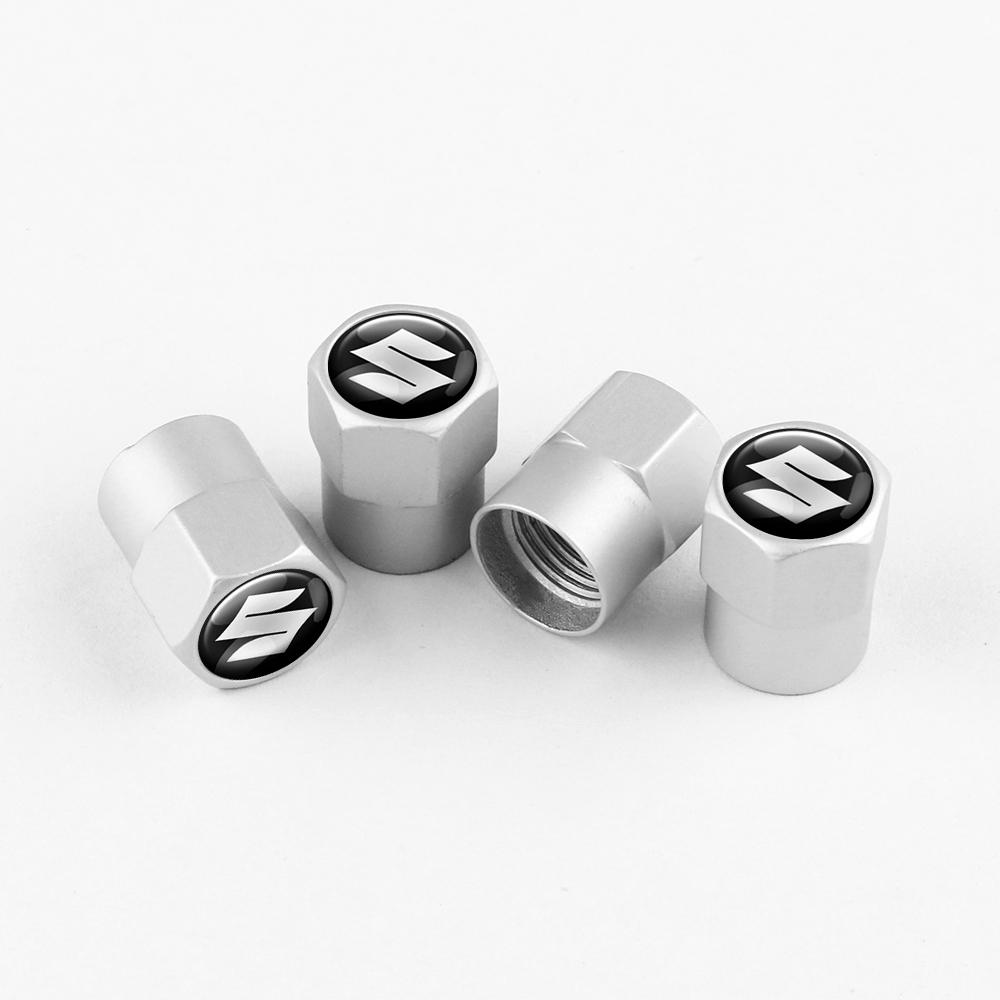 4Pcs Car Accessories Wheel Tire Valve Caps Stem Cover For Suzuki Swift SX4 Jimny Ignis Alto Samurai Baleno Grand Vitara GSXR
