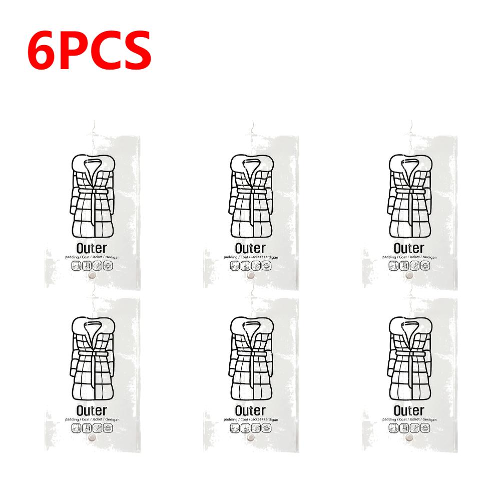 1-10PCS Hang Transparent Vacuum Bag Storage For Clothes Down Jacket Overcoat Compression Home Organizer Wardrobe