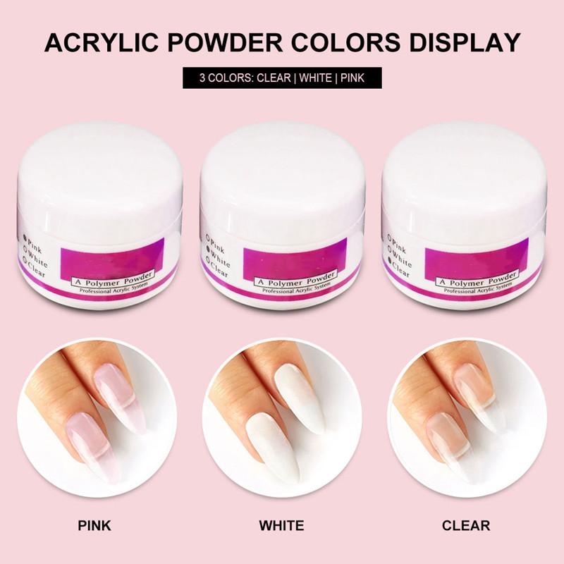 Nail Acrylic Powder and Liquid Monomer Nails Art Decoration For Manicure Set Kit Crystal Nail Glitter 3D Nail Tips Carving Tools