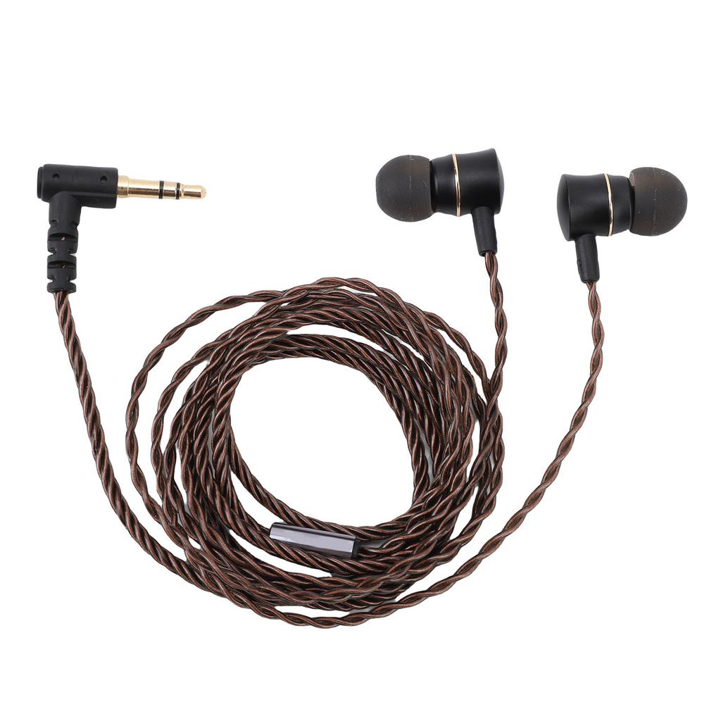 Wired IEM Earphone 3.5mm Gold Plated Plug OFC Wire HiFi Sound Quality Wired Earbuds for Phone Tablet Laptop PC Amplifier