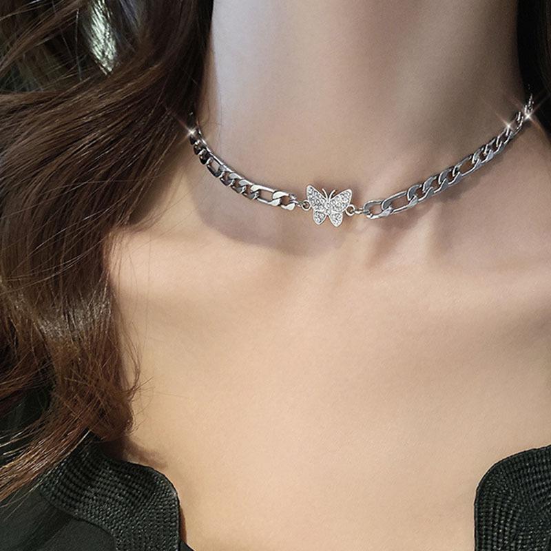 Women's Light Luxury Washable Titanium Steel Hip Hop Clavicle Necklace - Trendy Cold Style Sweater Chain Accessories