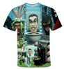 Skibidi 3D Printed Fun T-shirt for Boys, Cartoon Camera Print, Short-Sleeve Streetwear