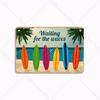 Beach Tin Sign Bar Pub Cafe Shop Wall Surfing Decoration Vintage Metal Art Sticker Poster Home Decor Iron Plate 20x30 cm