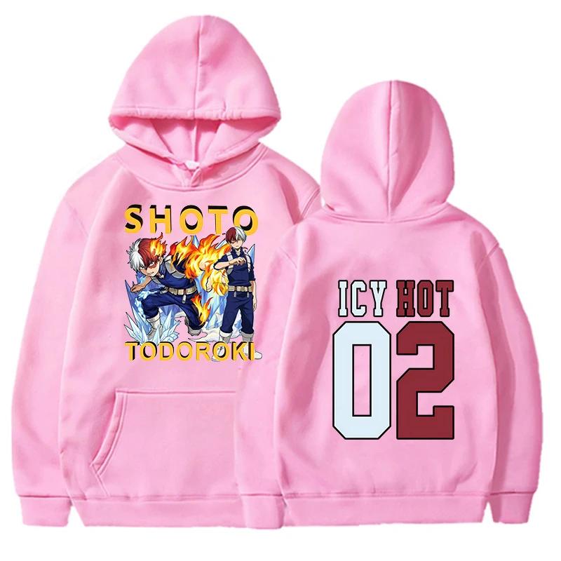 Fashion Hoodies Anime Todoroki Shoto Printing Hoodie Harajuku Sweatshirts Women Men Long Sleeve Autumn Winter Clothes