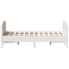 Vidaxl Bed Frame Without Mattress, White, 120X190 Cm, Solid Pine Wood