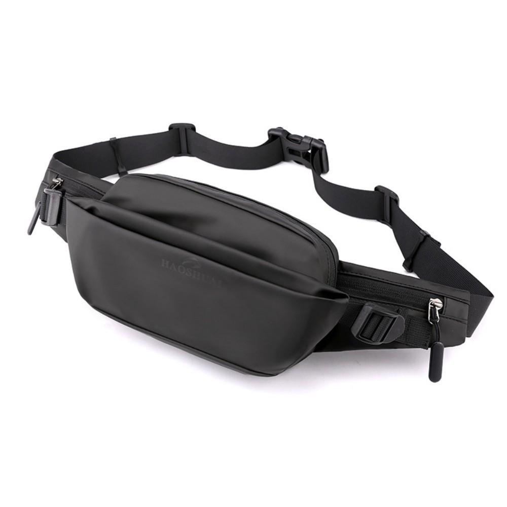 

Многофункциональная спортивная сумка для телефона Легкая мужская нагрудная сумка Сумка на пояс для бега Марафон чёрный