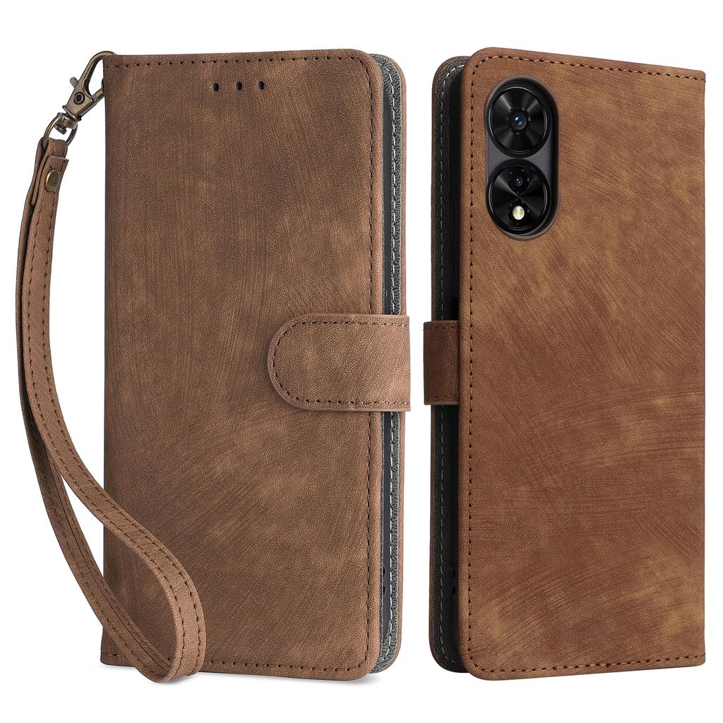 For TCL 505 T509K/T5094 Leather Case with Strap RFID Blocking Wallet Phone Cover