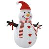 VidaXL Bonhomme de neige gonflable avec LED 250 cm, figurine gonflable, décoration de fête de Noël, décoration gonflable, 345372