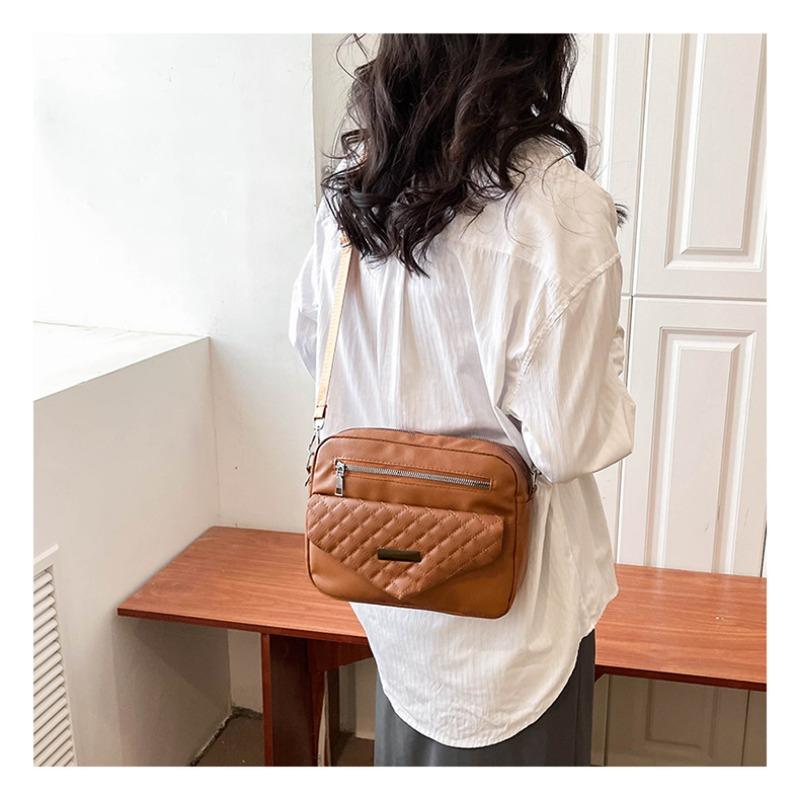 Female Diamond Grid Single Shoulder Crossbody Bag