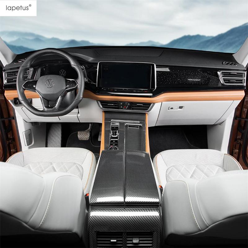 Steering Wheel / Window Lift / Middle Air AC Outlet Vent Cover Trim ABS Accessories For VW Volkswagen Atlas / Teramont