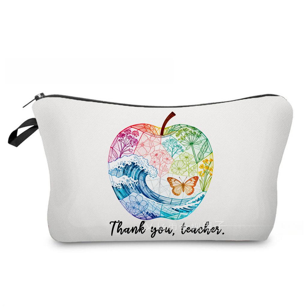 Women Teachers' Day Print Cosmetic Bag Toiletries Organize Travel Storage Case 6887