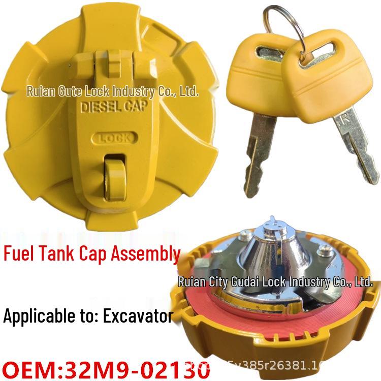 

Compatible Diesel Fuel Tank Cap for Hyundai Excavators 31M9-02130 R-9 R210-9 R215VS Yes жёлтый