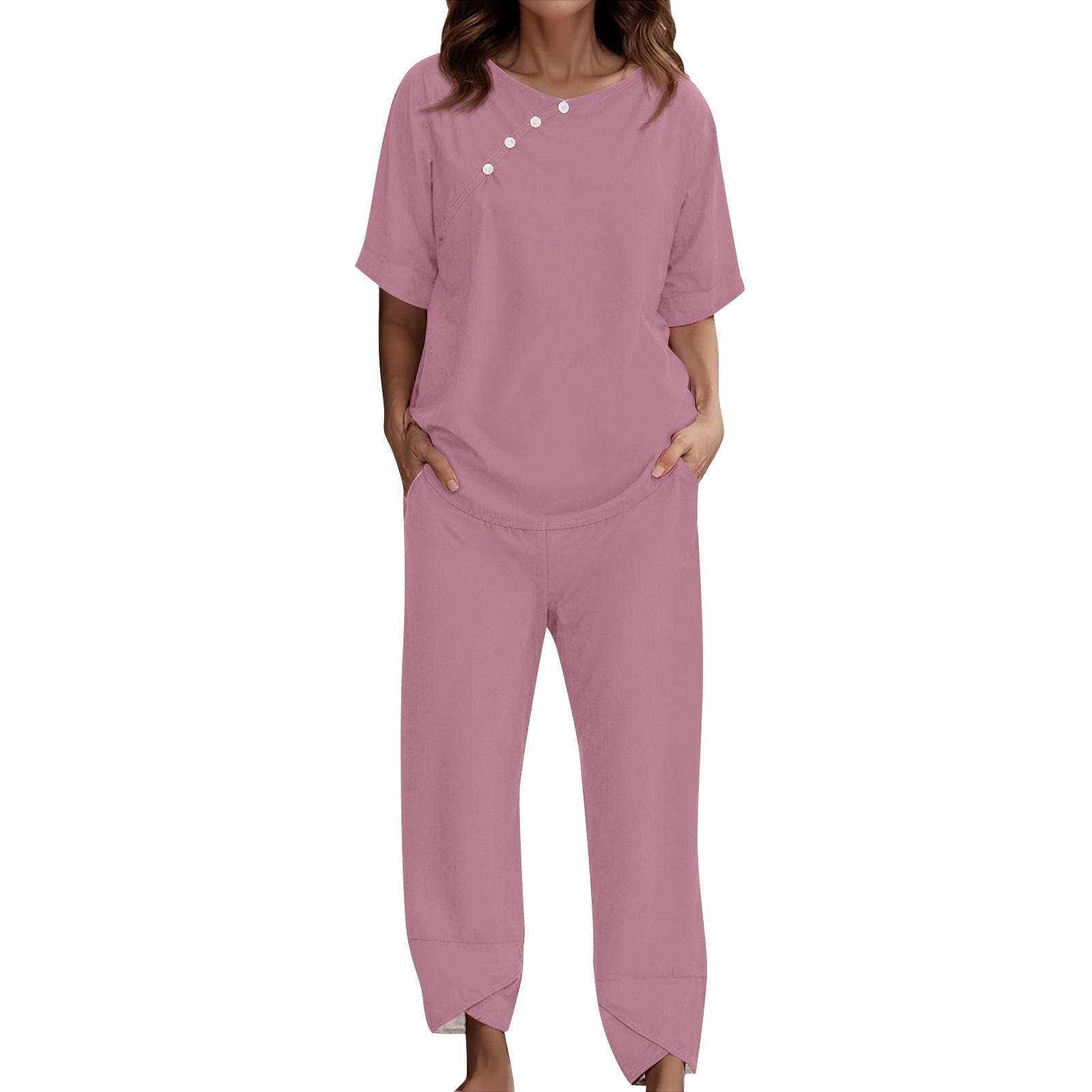 

Женский костюм для отдыха, пижама, свободные брюки с короткими рукавами, домашняя одежда из двух предметов XXXL