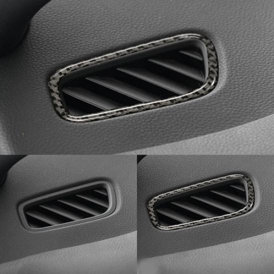 4pcs Carbon Fiber Dashboard Air Vent Outlet Cover Trim For Porsche Macan 2014-21