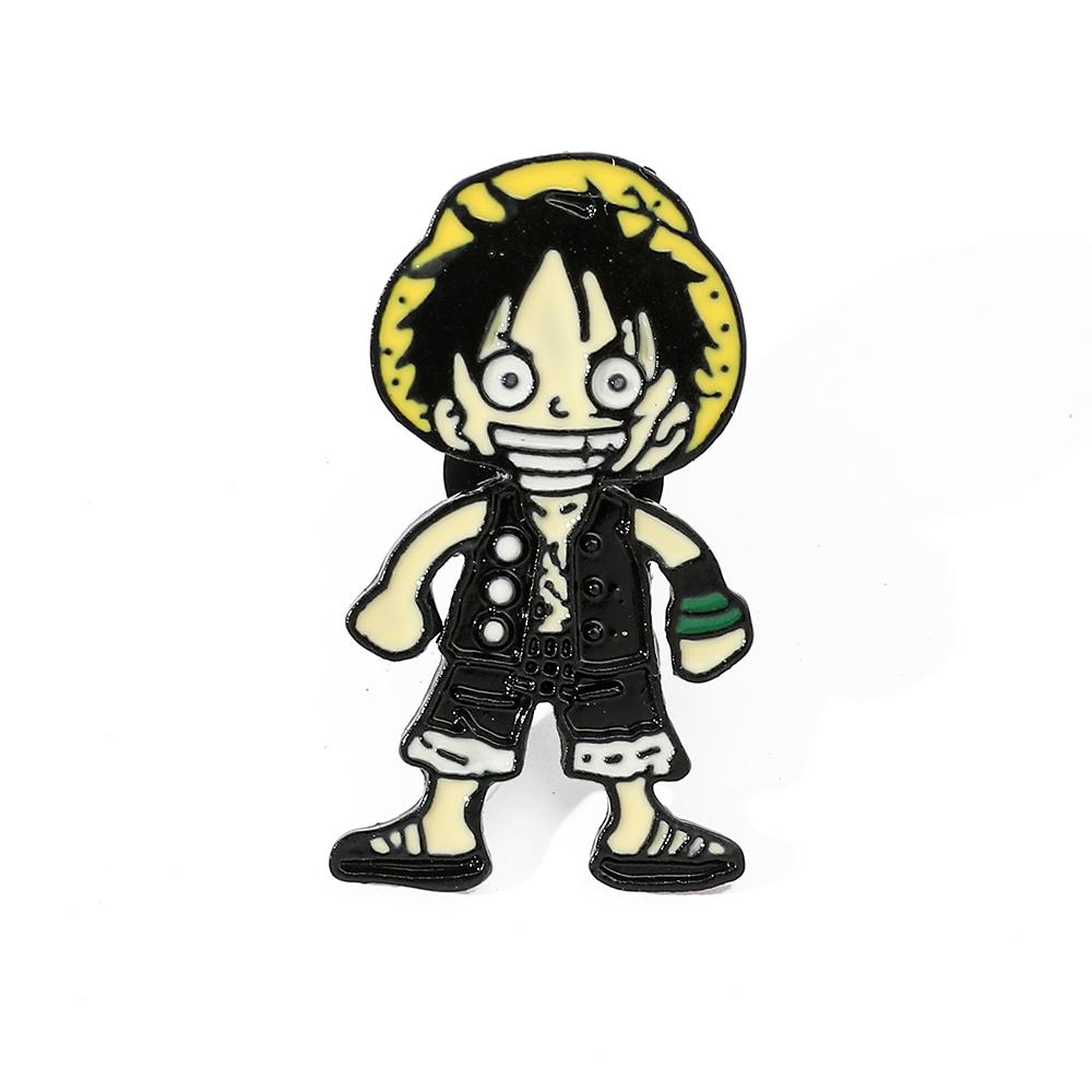 Monkey D. Luffy Enamel Pin - Anime Cartoon Classic Straw Hat Brooch for Backpack Clothing Jewelry Metal Badge Accessory Gift