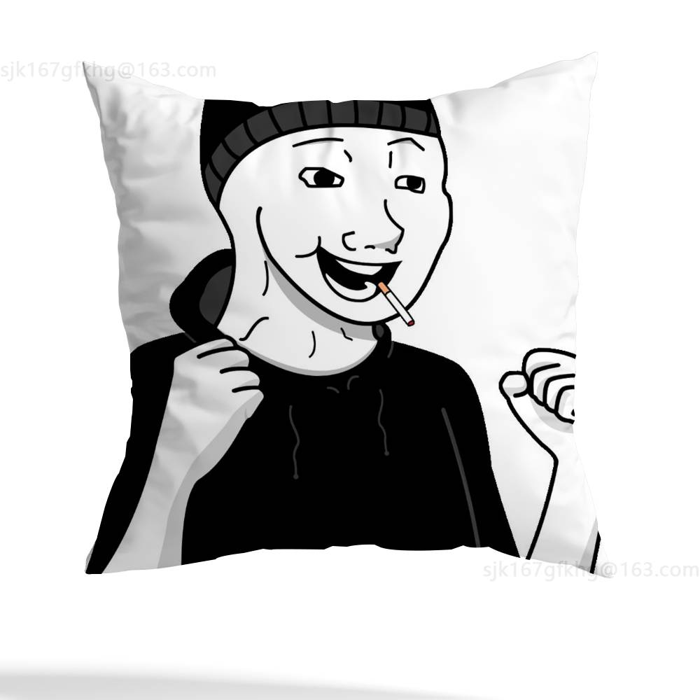 Wojak Soyjak pillowcase casual style decoration suitable for home decoration excluding pillow core