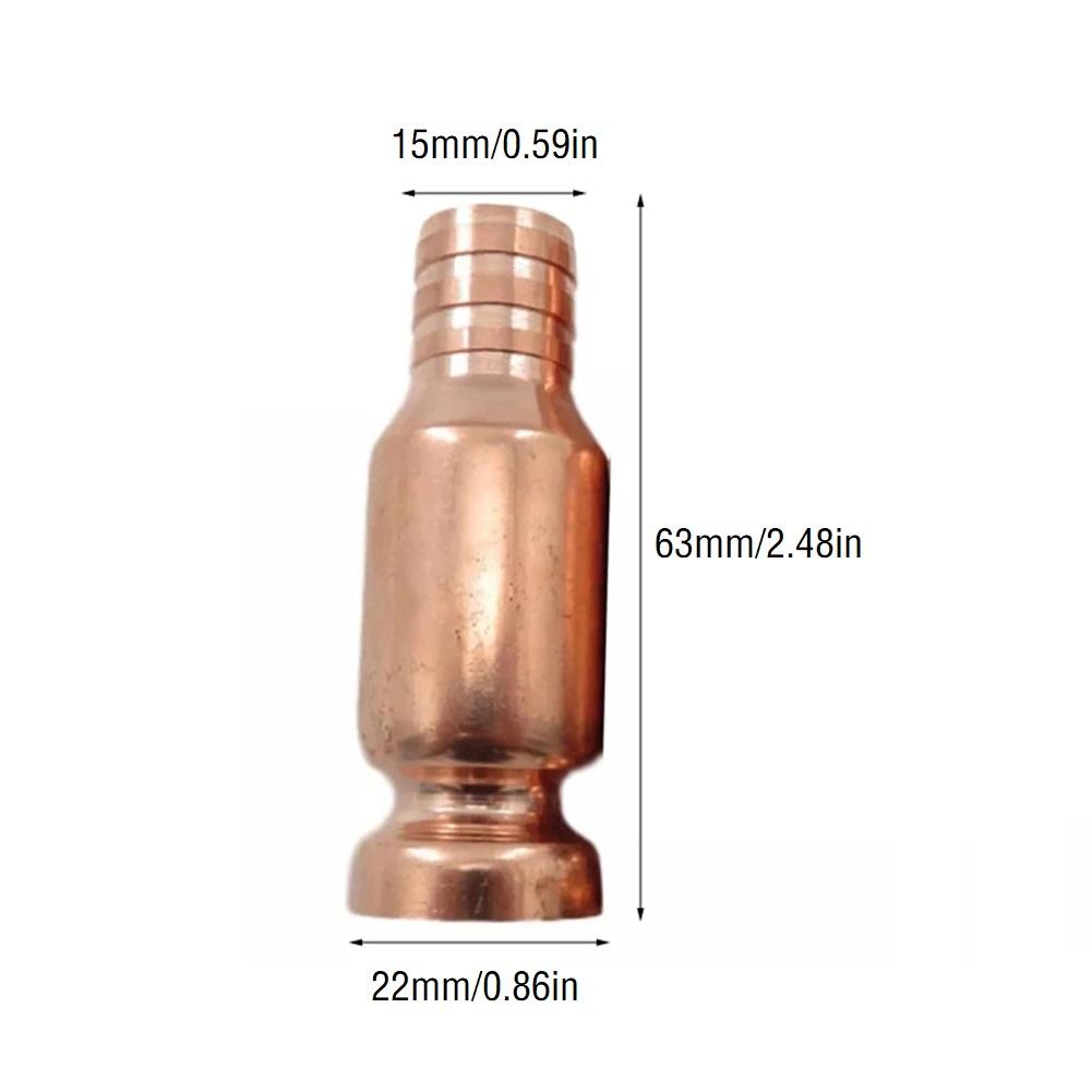 Copper Siphon Connector for Fuel Oil Water Transfer with Manual Pump 2.48in Height Fits Most Containers No Hose Included