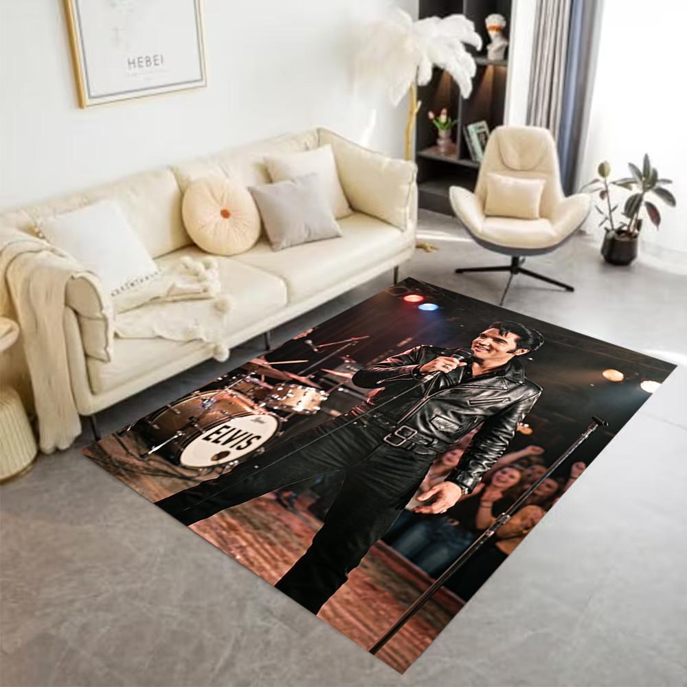 Elvis Presley Performance Carpet Suitable for Hallway Living Rooms Outdoor Foyer Anti-slip Rug Anime Office Decor Perfect Gift for Women/Men