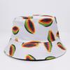 Digital Printed Fruit Double-sided Bucket Hat Outdoor Travel Sunshade Sunscreen Men and Women Pot Hat
