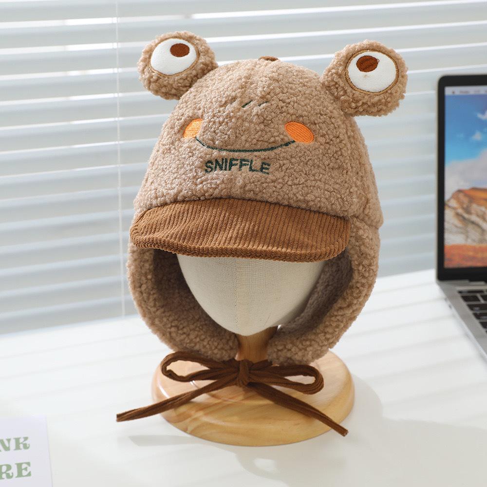 

Children s Ear Protection Deer Antler Hat - Korean Style Lambswool Pullover for Boys and Girls, Perfect for Autumn/Winter Warmth Circumference 50-55cm (Age 2-10)