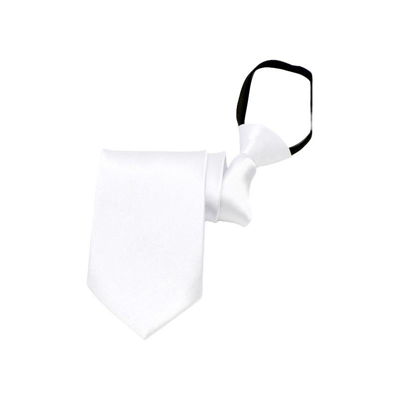 White Polyester Neck Tie with 8cm Width and 5cm Kid's Father's Day Graffiti Print